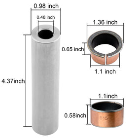 Roykaw spindle bushing with flange improving spindle alignment