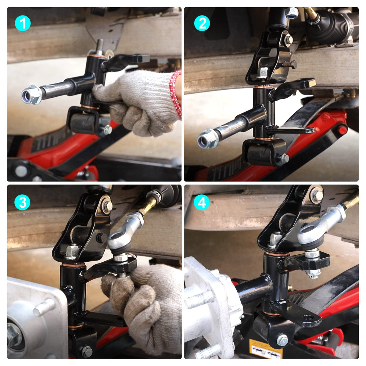 Roykaw packaging shows 1x passenger-side spindle ready for quick replacement.