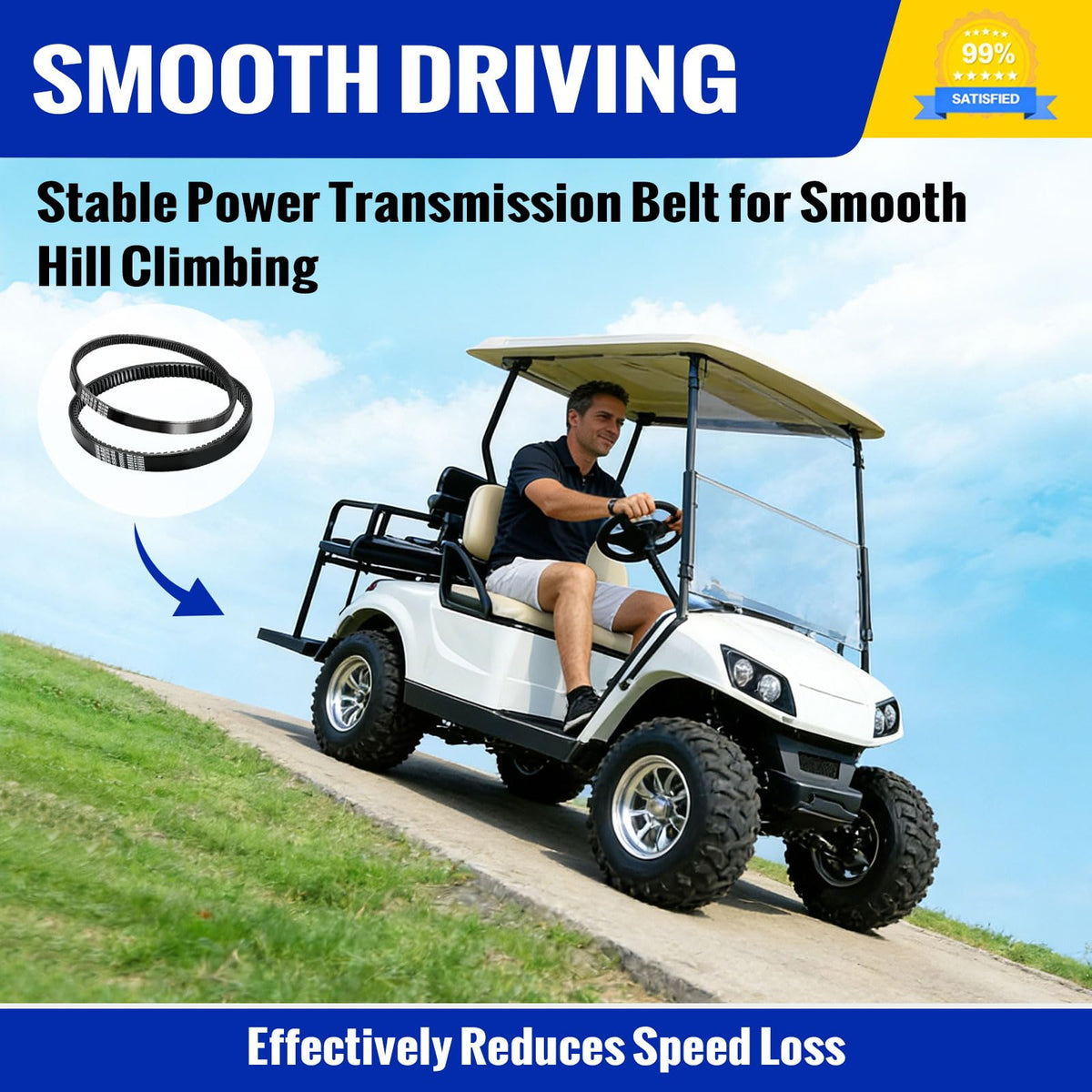 Roykaw starter belt 35.5 inches in OD supports reliable starts.