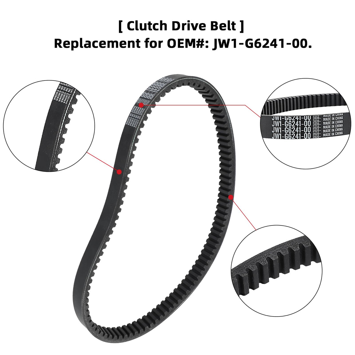 Roykaw starter belt with accurate dimensions for Yamaha G29 compatibility.