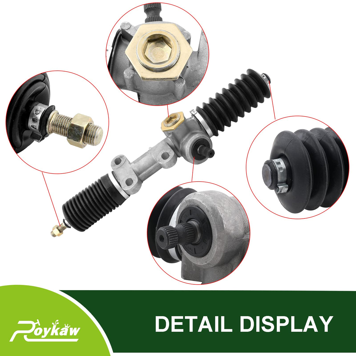 Roykaw assembly image shows tie rod end area ready for grease application