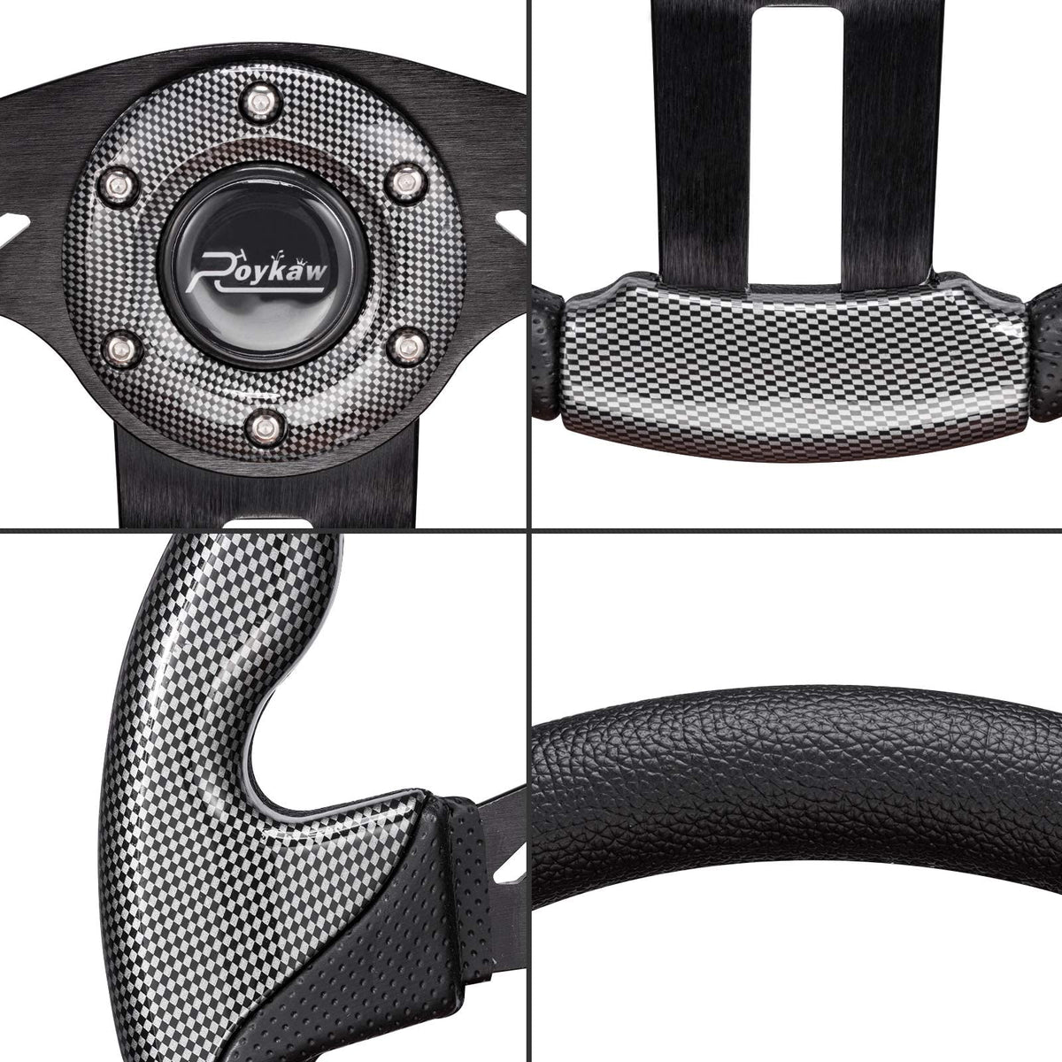 Roykaw black vinyl grip provides comfortable, secure handling
