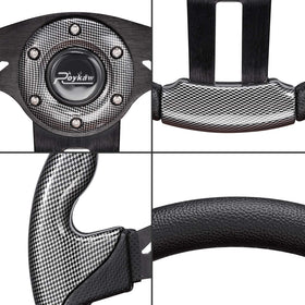 Roykaw black vinyl grip provides comfortable, secure handling