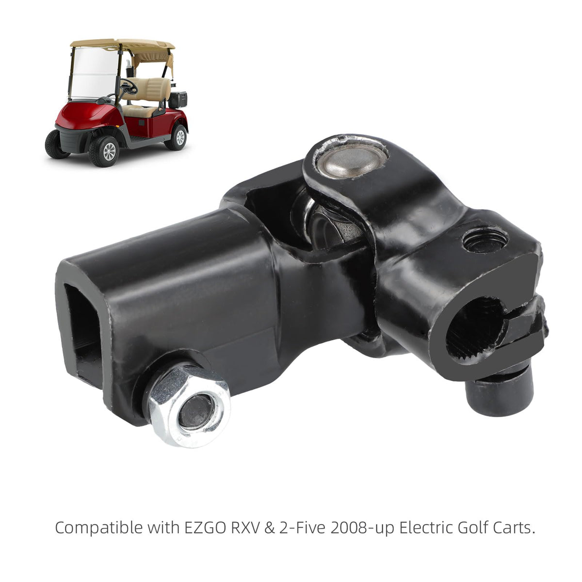 Roykaw steering yoke assembly in box image communicates complete package contents.