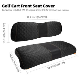 Roykaw stylish DS seat cover enhances golf cart interior.