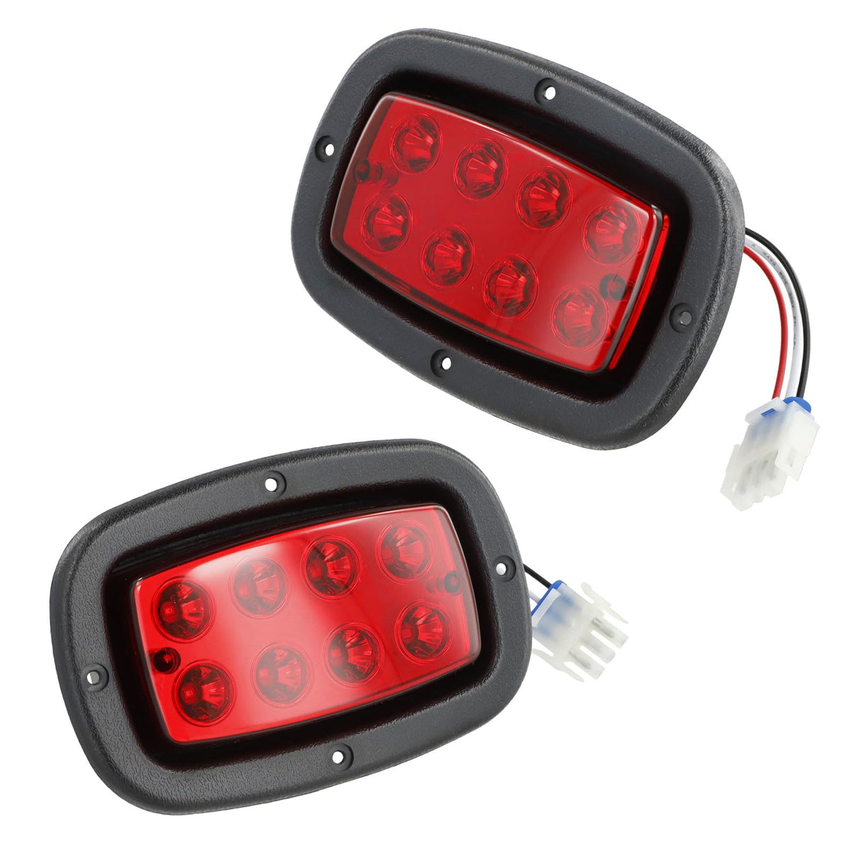 Roykaw 12V 3-pin plug tail light for simple install.