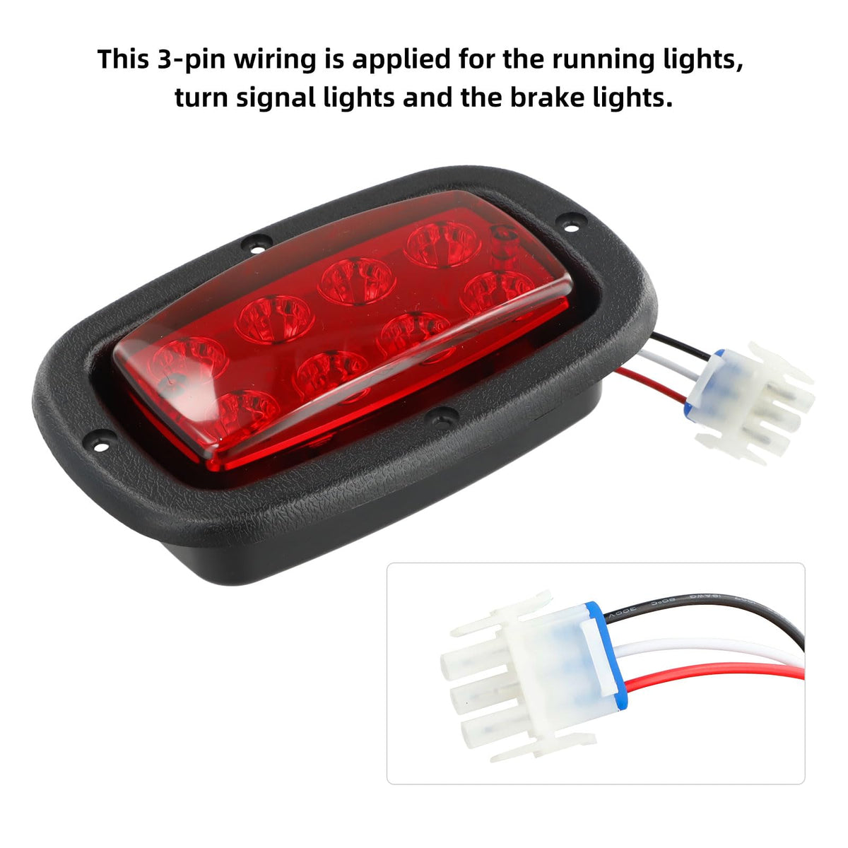 Roykaw weatherproof tail light shell withstands rain and dust.
