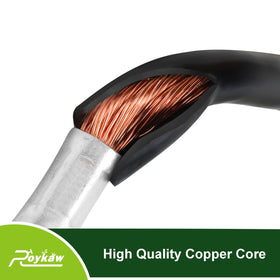 Closeup of Roykaw tin-coated copper lugs for corrosion resistance.