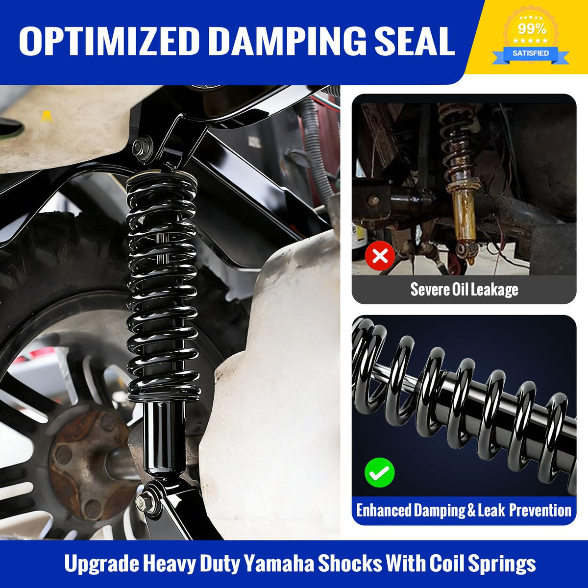 Roykaw two-piece rear shock absorbers kit ready for OEM-style replacement.