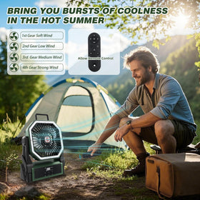 Roykaw ultra-bright LED lights illuminate tents and trails at night.