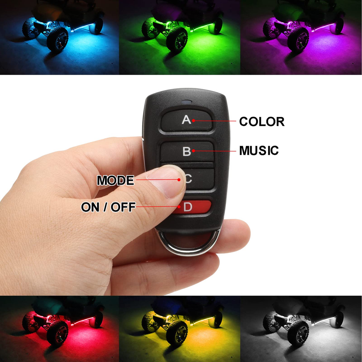 Roykaw remote control enables quick color changes during rides
