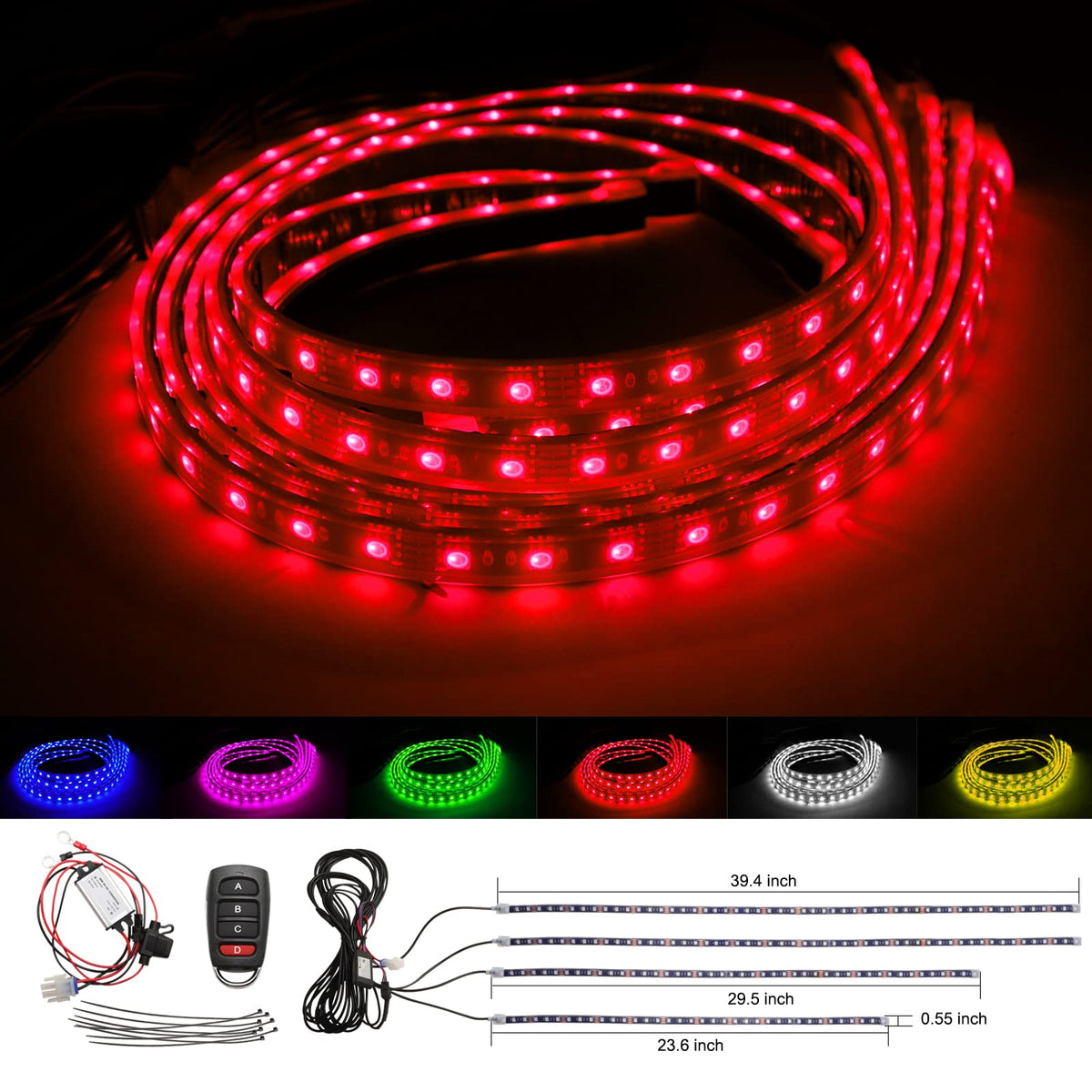 Roykaw IP68 waterproof underglow design withstands rain and puddles