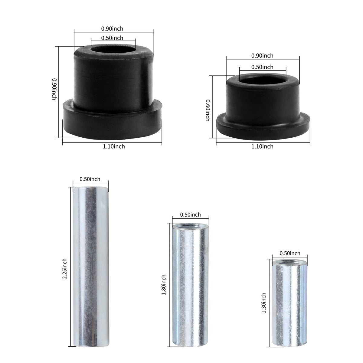 Roykaw upper A-arm bushing sleeve kit for Club Car DS supports smoother steering