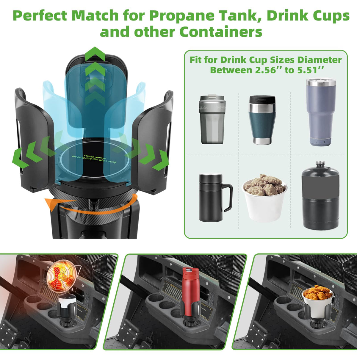 Roykaw water bottle cup holder provides stable support for bottles on uneven terrain