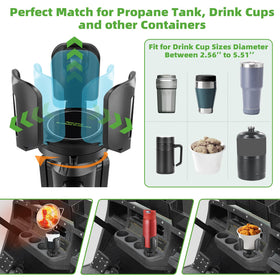 Roykaw water bottle cup holder provides stable support for bottles on uneven terrain