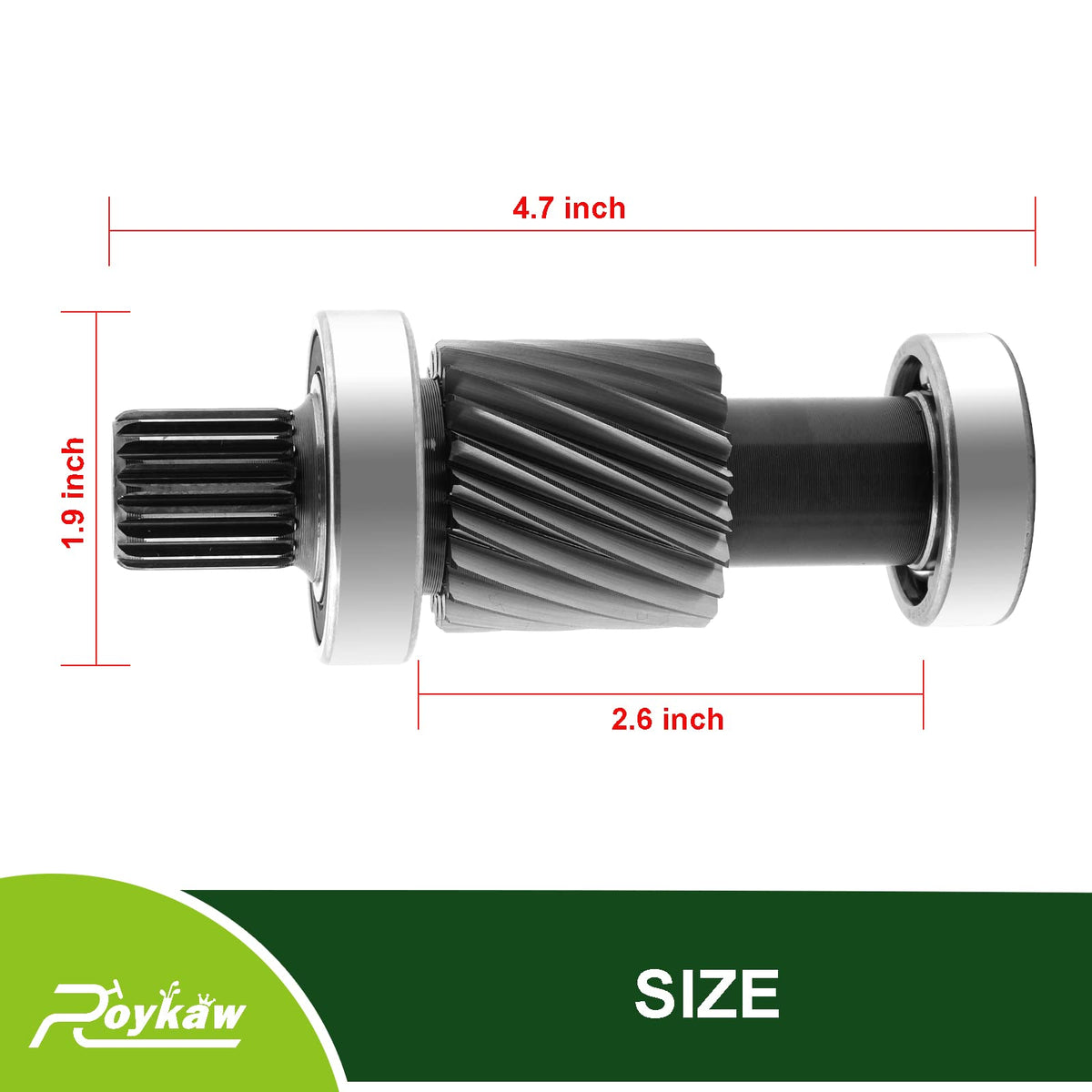 Roykaw 1.5 inch diameter gear enables responsive engagement