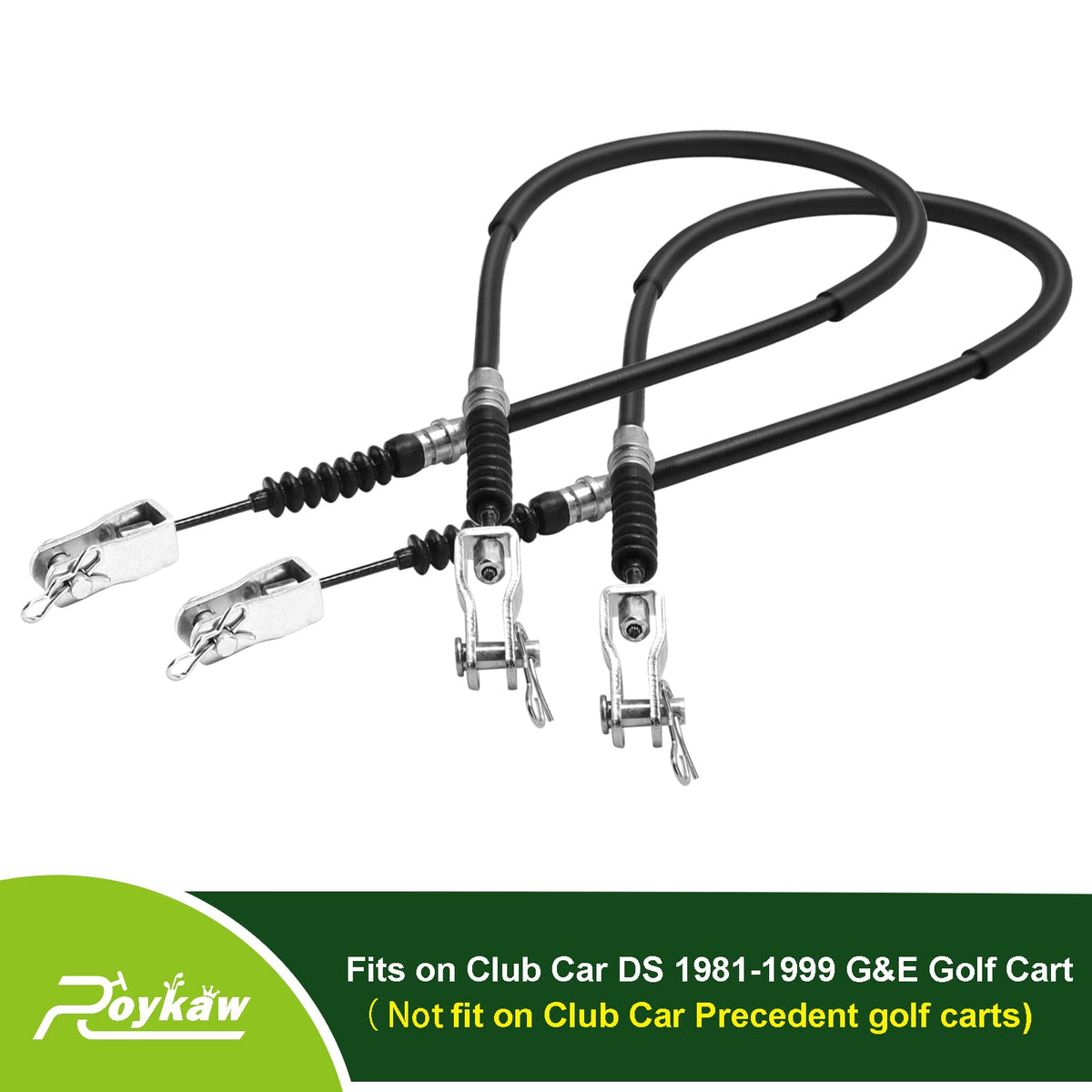 Roykaw cables installed on Club Car DS demonstrating proper routing