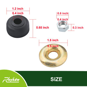 Roykaw shock bushing kit uses durable rubber for longevity.