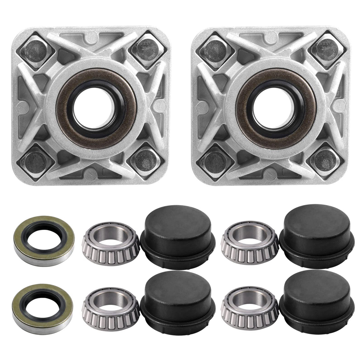 Roykow EZGO hub dust caps and seals keep water and mud out.