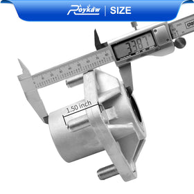 Roykow EZGO hub seals and bearings shown with aluminum housing and studs.