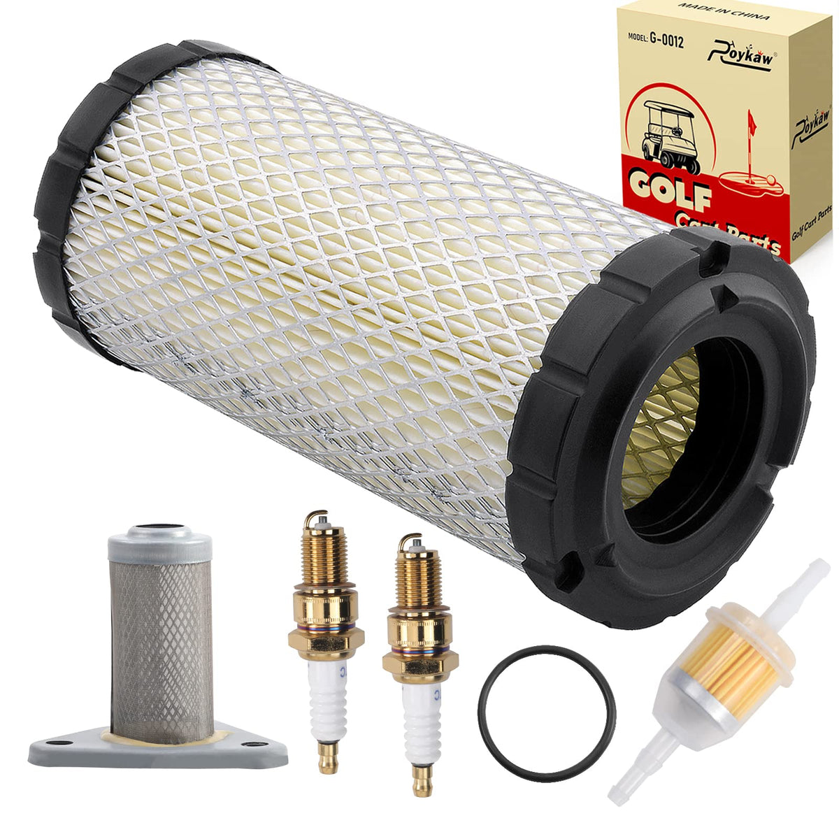 Roykaw EZGO tune up kit air filter for improved airflow and engine performance