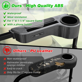 Roykow right armrest cup holder adds secure drink access during rides.
