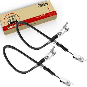 Roykaw brake cable set driver side for Club Car DS, clear view of cable ends