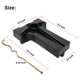 Roykaw kit includes plates, rods, and nuts for quick setup