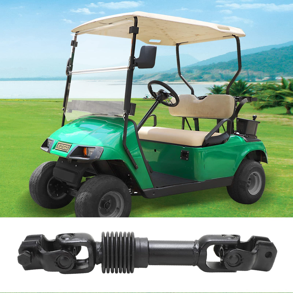 Roykaw packaged steering shaft includes one joint for straightforward installation.
