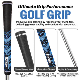 Roykaw premium steel shaft and non-slip grip on a damp day swing.