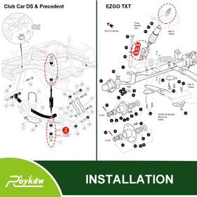 Roykaw kit simplifies maintenance with included nuts and washers.