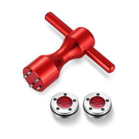 ROYMADE golf putter weights 2pcs set in a display, showcasing lightweight alloy options for Scotty Cameron