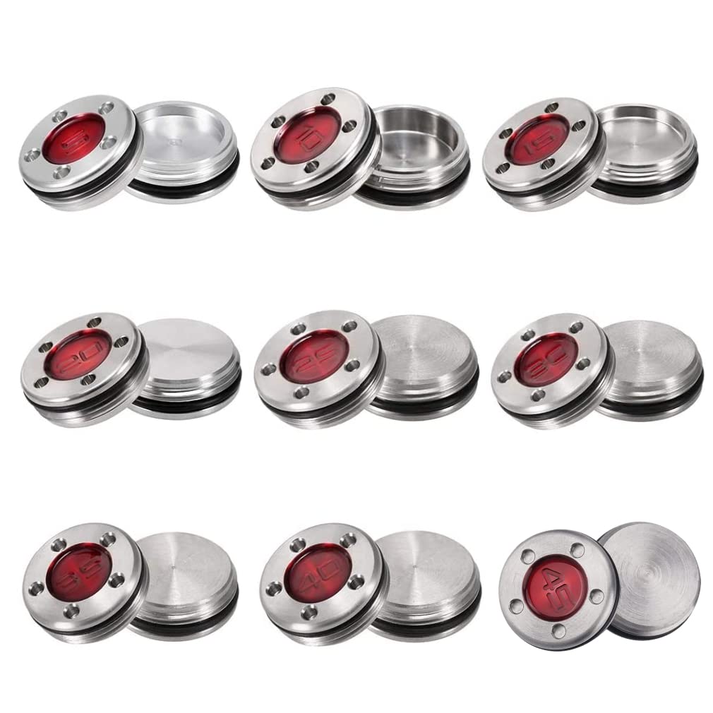 ROYMADE weight set offers aluminum, stainless steel, and tungsten options for tuning balance.