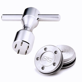 ROYMADE weights use aluminum, stainless steel, and tungsten for varied swing feel and stability.