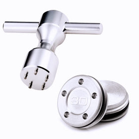 ROYMADE stainless steel 10g and 20g weights for mid-balance feel.
