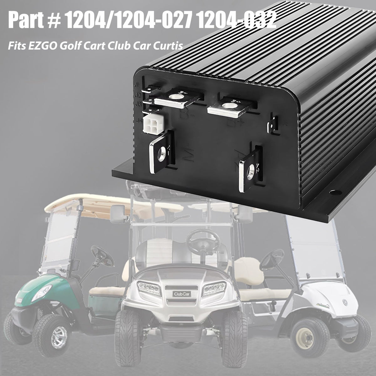 RQG 36V 275A controller side view showing easy cart integration.