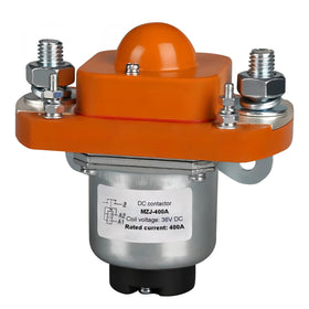 RQG MZJ-400A front view shows rugged 400A DC contactor for heavy-duty carts.