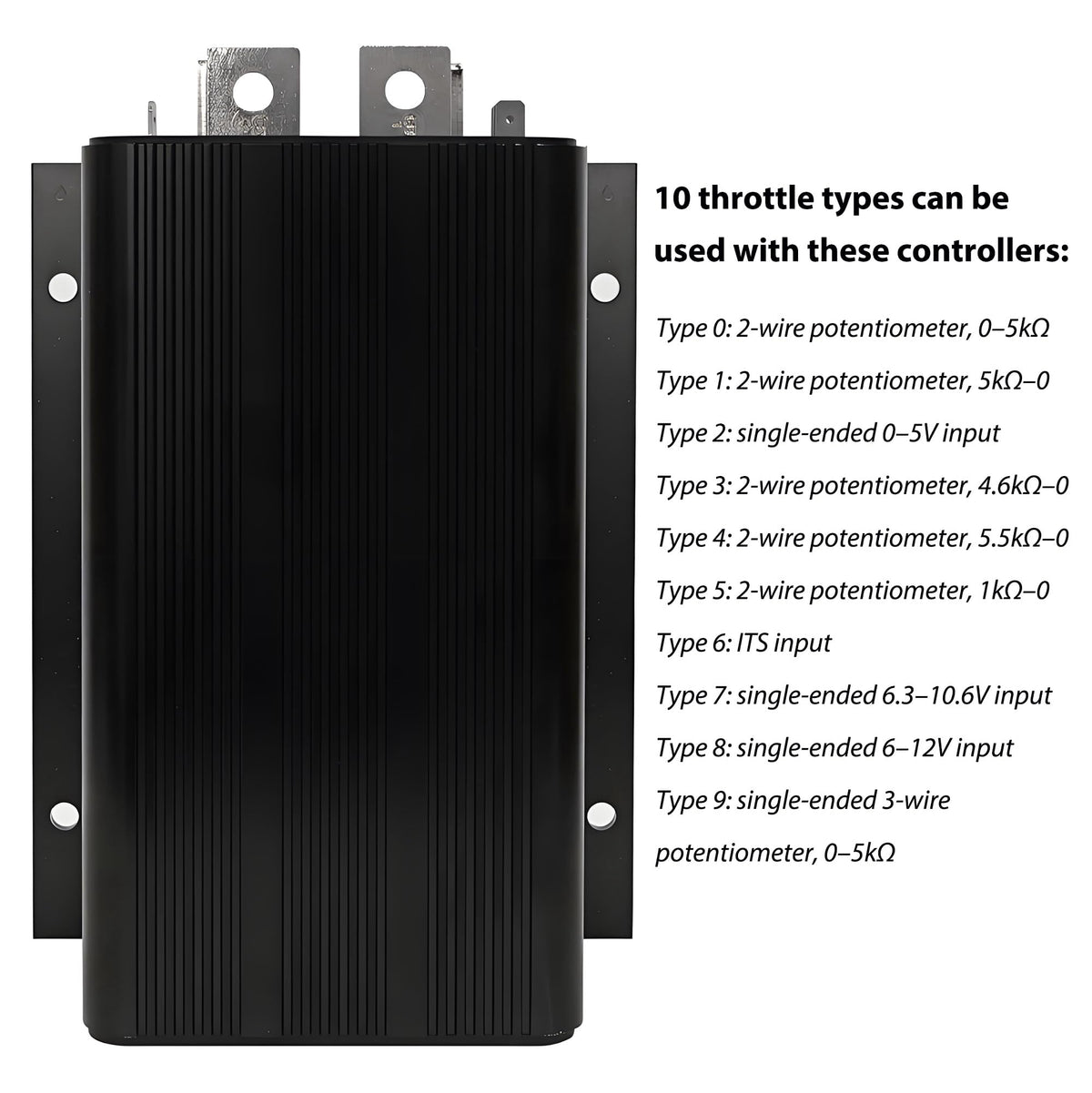 RQG throttle-type variants support ten options and 2-wire pots.