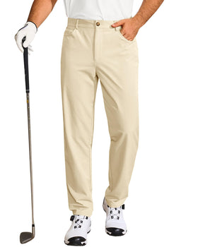 Runcati men's golf pants with flat-front stretch for mobility on the course