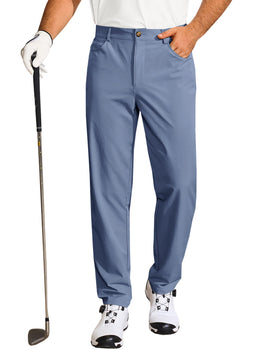 Runcati mens golf pants flat-front in a classic look for work or course use