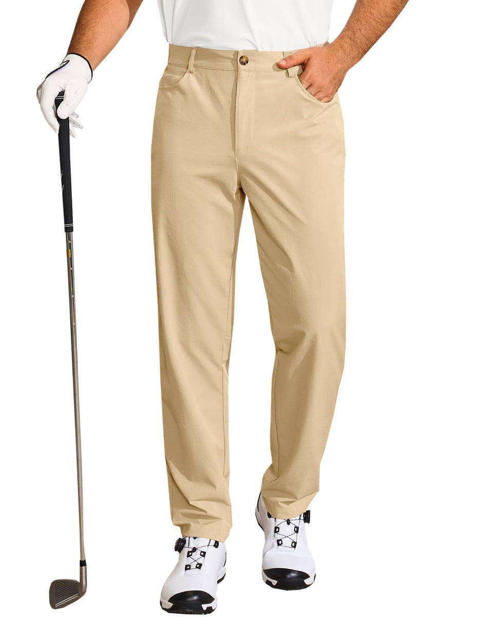Runcati mens golf pants with flat-front for a sleek professional look on the course.