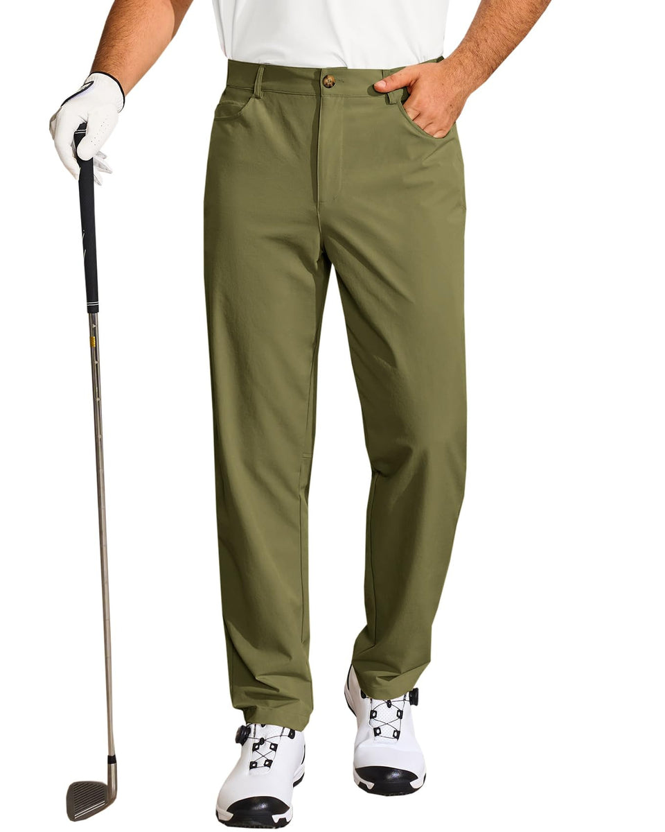 Runcati men's golf pants with flat front for a clean, professional look on the course