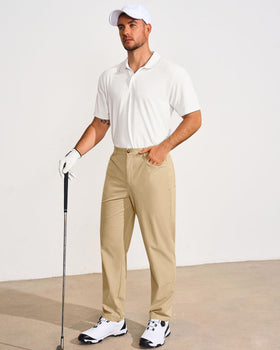 Runcati mens golf pants performance-fit for better swing and range