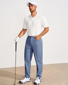 Runcati mens golf pants front and back pockets for practical storage.