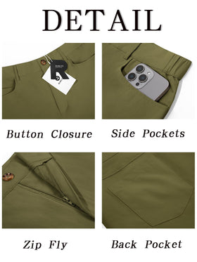 Runcati men's golf pants in army green are versatile for casual and smart outfits