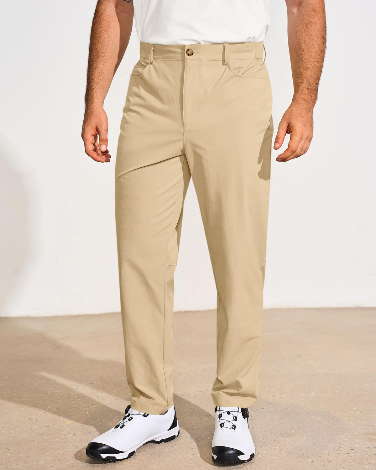 Runcati mens golf pants stretch fabric enables flexible movement