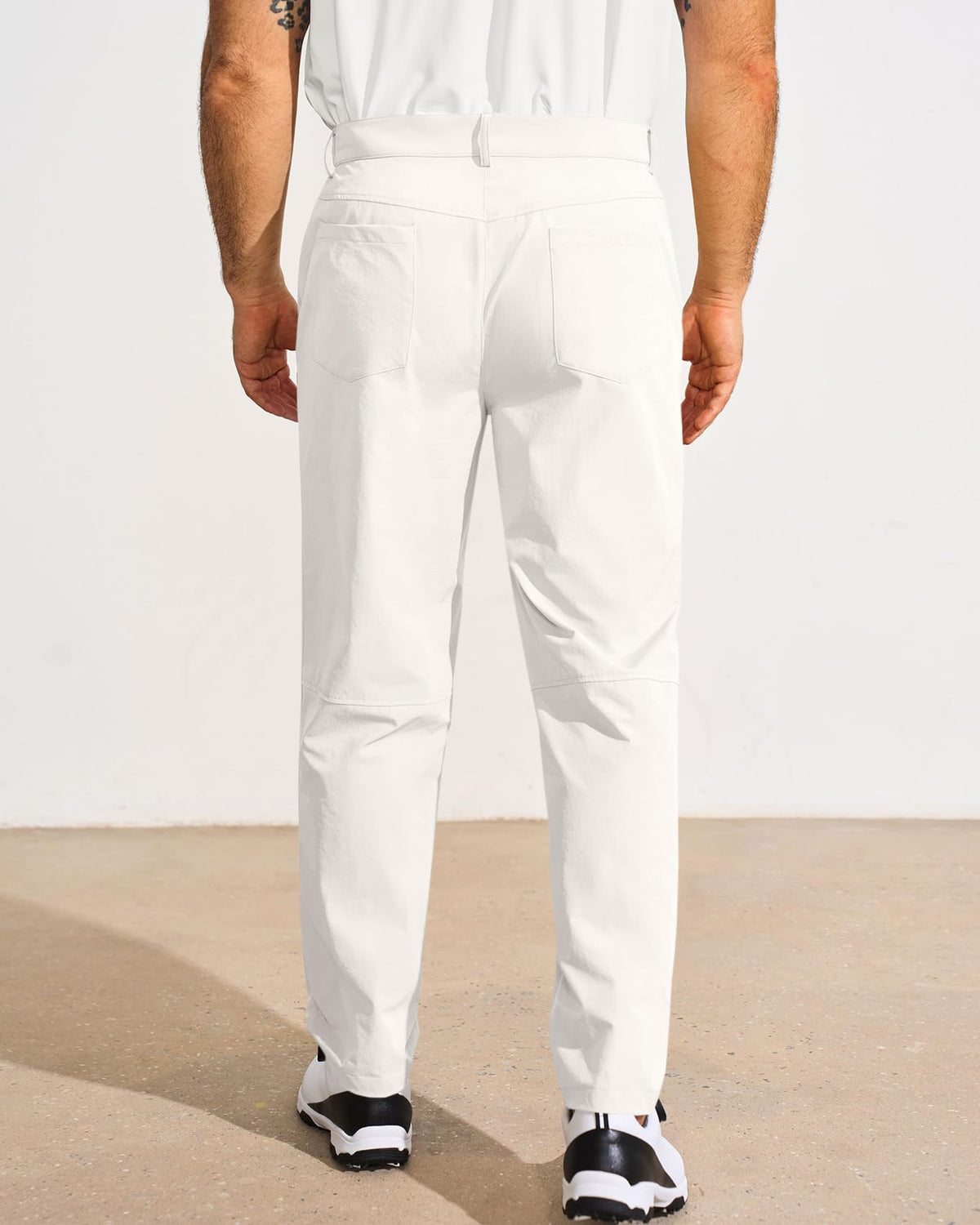 Runcati mens golf pants zip fly elastic waist ensure secure, all-day comfort.