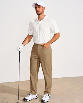 Runcati pants featuring a zip-fly for secure closure and easy wearing.