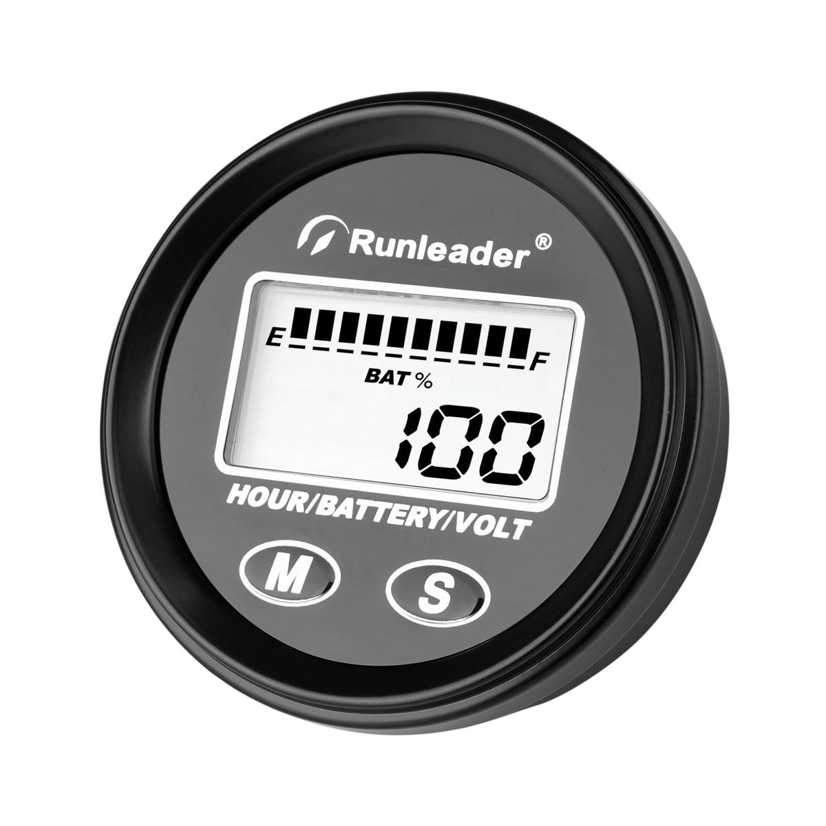 Runleader LCD battery capacity meter displays real-time status for quick monitoring