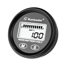 Runleader LCD battery capacity meter displays real-time status for quick monitoring
